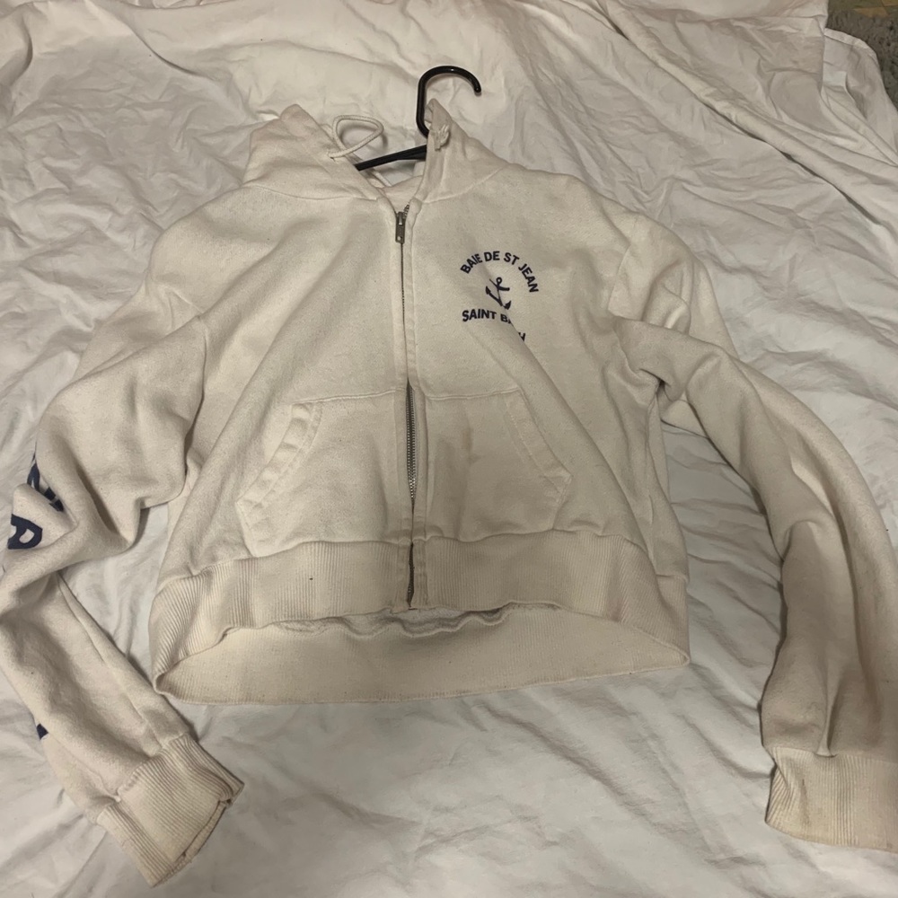 White brandy Melville cropped sweatshirt